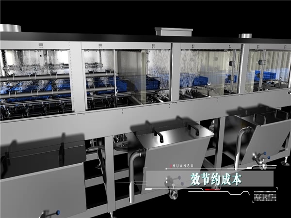 廠家定制，全自動不銹鋼熱水高壓噴淋洗筐機，周轉(zhuǎn)箱清洗機，塑料筐清洗機包郵
